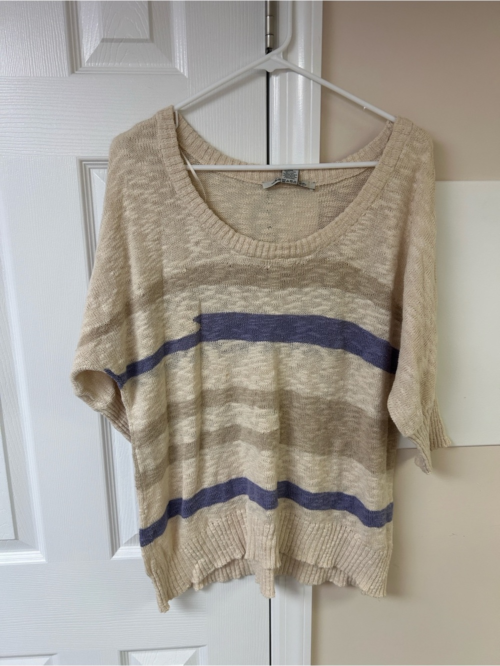 American Rag Cie striped lightweight scoop-neck sweater